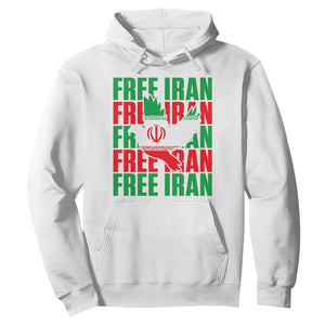 Freedom Dove Flag Hoodie Peaceful Iran Support TS12 White Print Your Wear