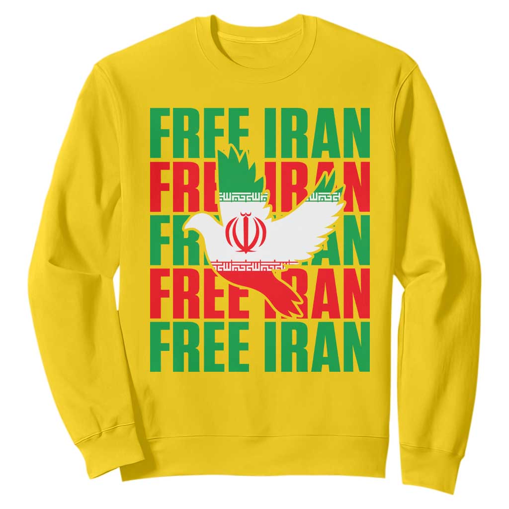 Freedom Dove Flag Sweatshirt Peaceful Iran Support TS12 Daisy Print Your Wear