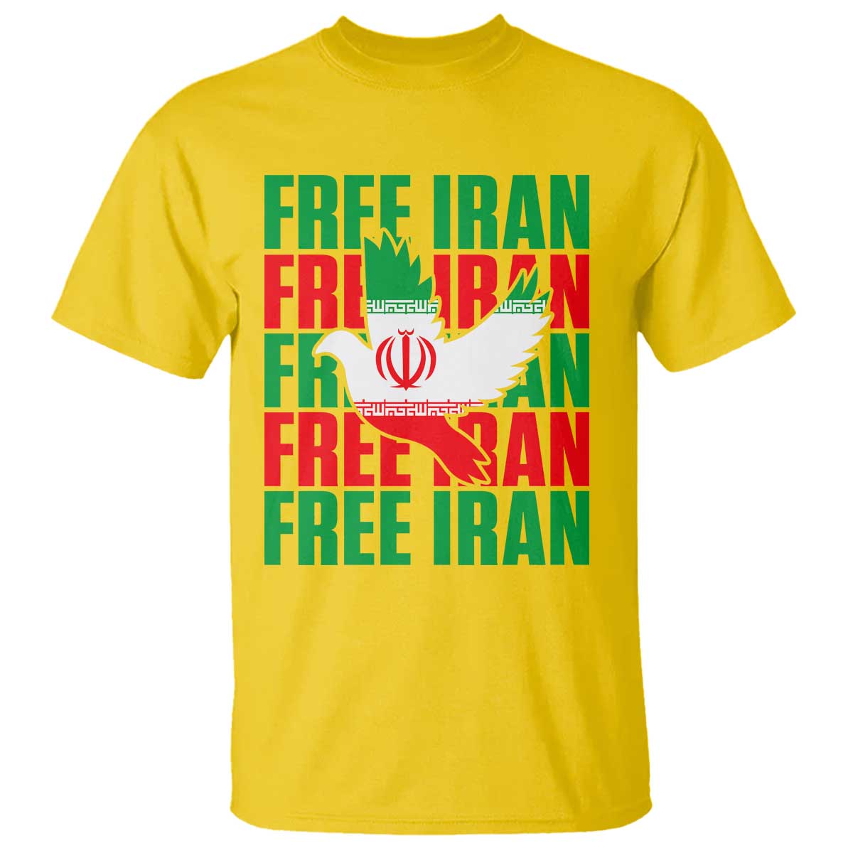 Freedom Dove Flag T Shirt Peaceful Iran Support TS12 Daisy Print Your Wear