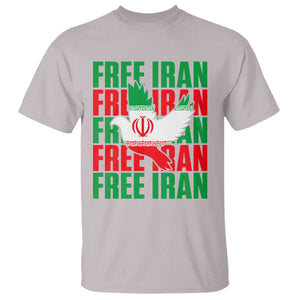 Freedom Dove Flag T Shirt Peaceful Iran Support TS12 Ice Gray Print Your Wear