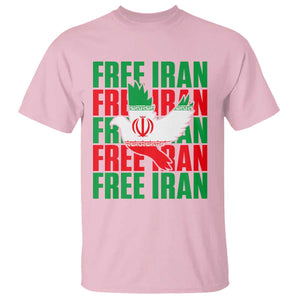 Freedom Dove Flag T Shirt Peaceful Iran Support TS12 Light Pink Print Your Wear