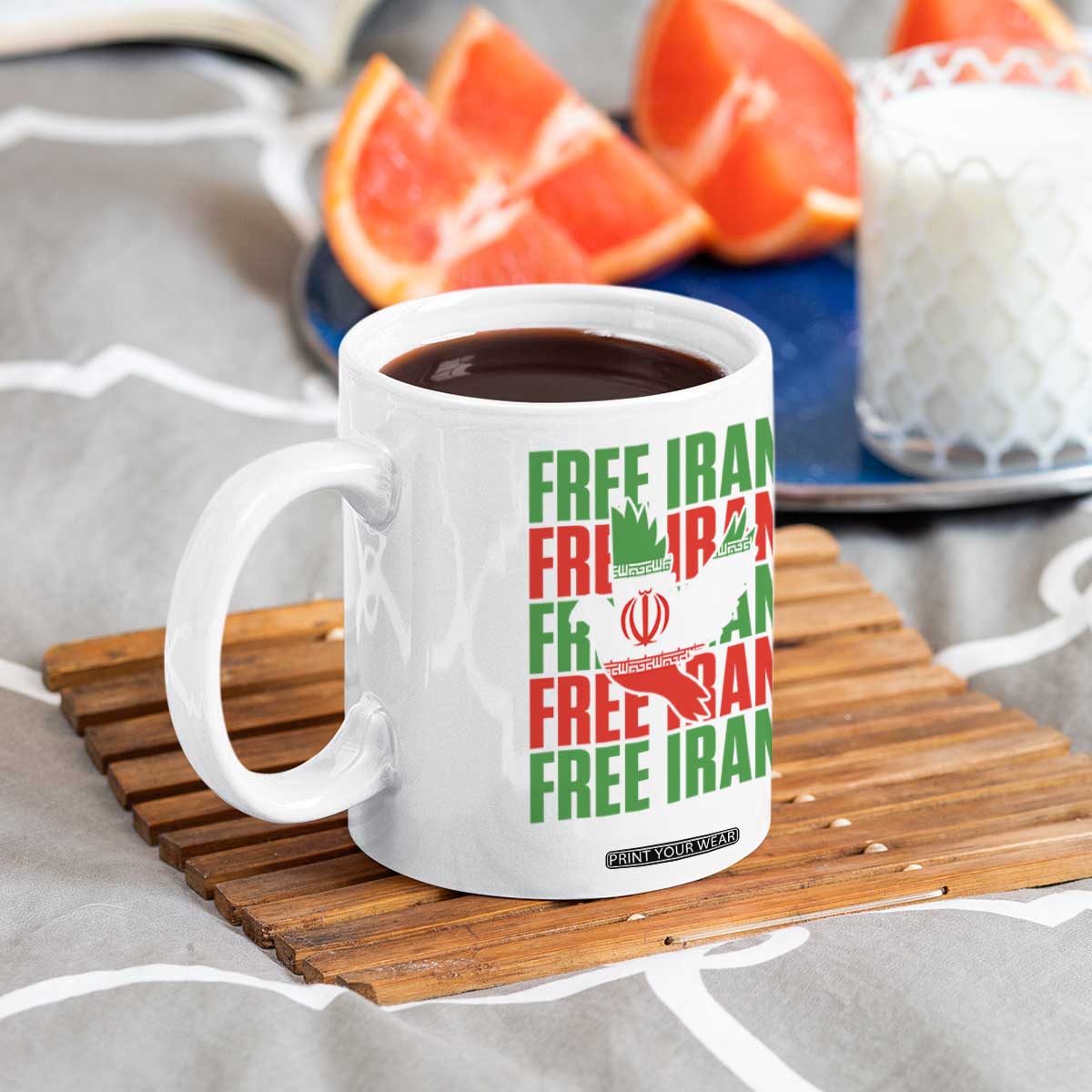 Freedom Dove Flag Coffee Mug Peaceful Iran Support TS12 Print Your Wear