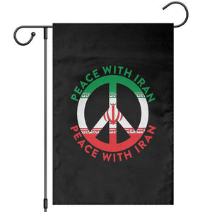 Peace With Iran Garden Flag Not War In Middle East TS12 Black Print Your Wear