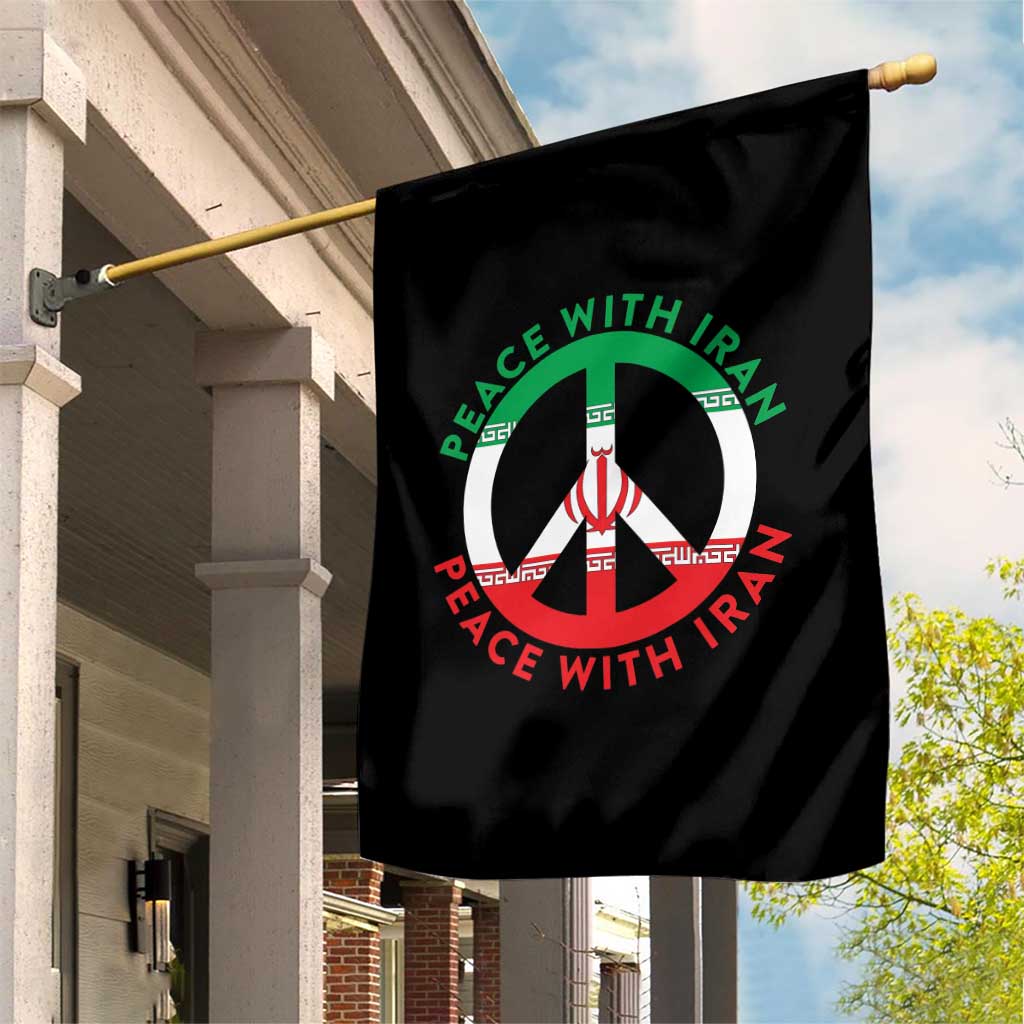 Peace With Iran Garden Flag Not War In Middle East TS12 Print Your Wear