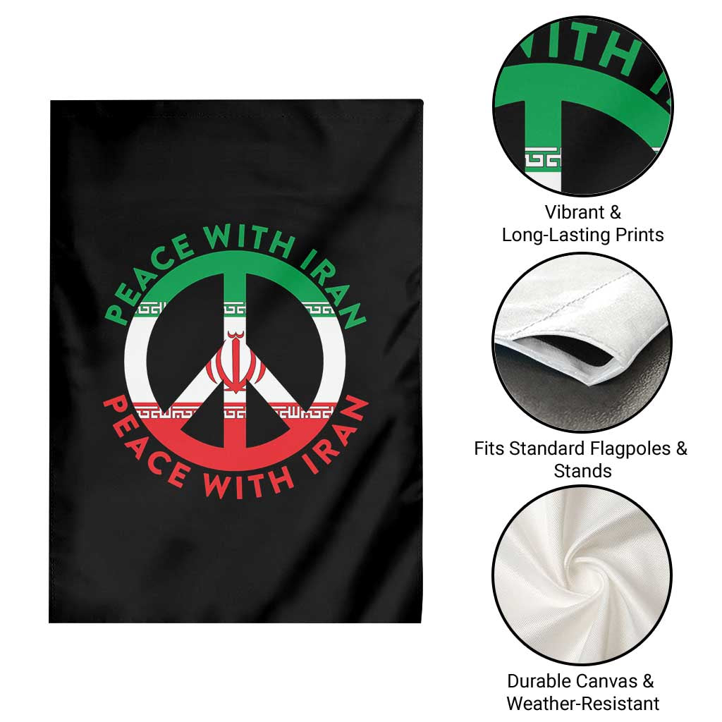 Peace With Iran Garden Flag Not War In Middle East TS12 Print Your Wear