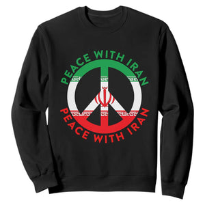 Peace With Iran Sweatshirt Not War In Middle East TS12 Black Print Your Wear