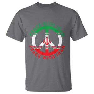 Peace With Iran T Shirt Not War In Middle East TS12 Charcoal Print Your Wear