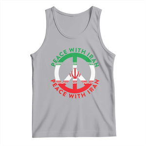 Peace With Iran Tank Top Not War In Middle East TS12 Athletic Heather Print Your Wear