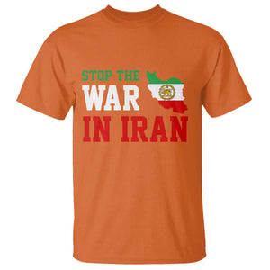 Stop The War In Iran T Shirt Iran Freedom Protest TS12 Orange Print Your Wear