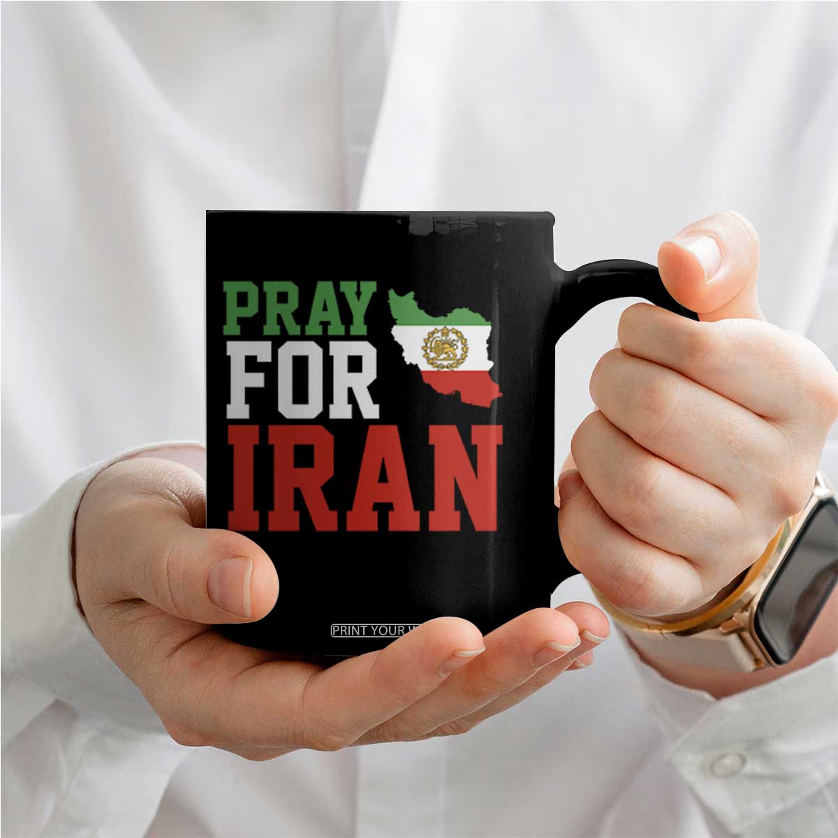Pray For Iran Coffee Mug Anti War Protest Apparel Gift TS12 Print Your Wear