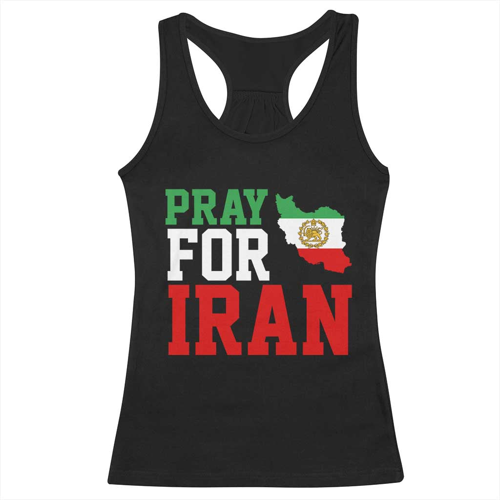 Pray For Iran Racerback Tank Top Anti War Protest Apparel Gift TS12 Black Print Your Wear