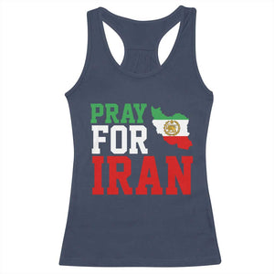Pray For Iran Racerback Tank Top Anti War Protest Apparel Gift TS12 Navy Print Your Wear