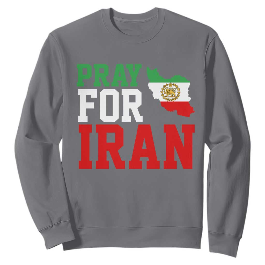 Pray For Iran Sweatshirt Anti War Protest Apparel Gift TS12 Charcoal Print Your Wear