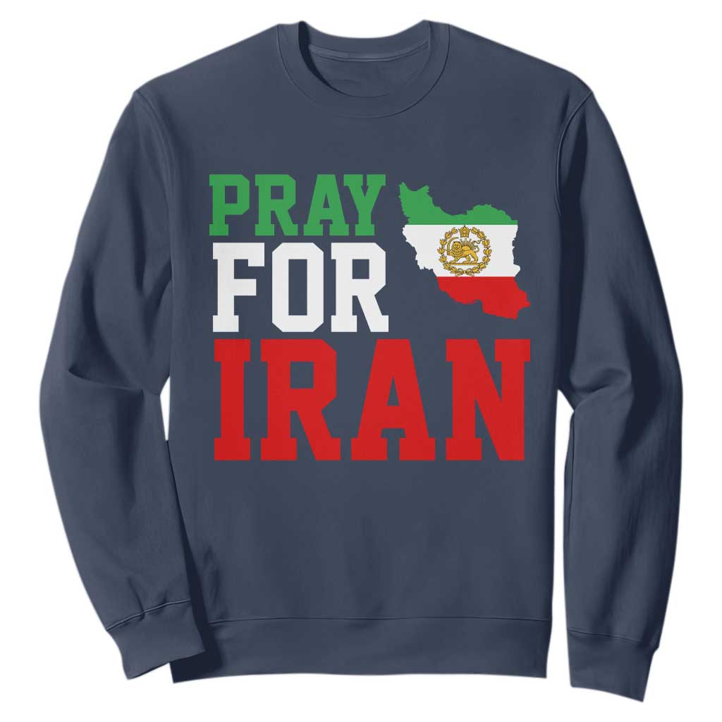 Pray For Iran Sweatshirt Anti War Protest Apparel Gift TS12 Navy Print Your Wear