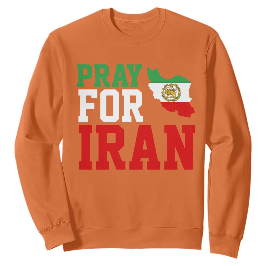Pray For Iran Sweatshirt Anti War Protest Apparel Gift TS12 Orange Print Your Wear