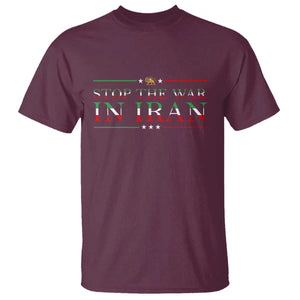 Stop The War In Iran T Shirt Anti War Protest TS12 Maroon Print Your Wear