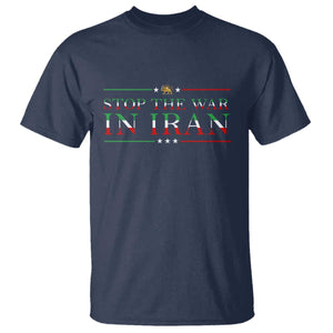 Stop The War In Iran T Shirt Anti War Protest TS12 Navy Print Your Wear