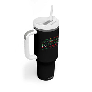 Stop The War In Iran Tumbler With Handle Anti War Protest TS12 Print Your Wear