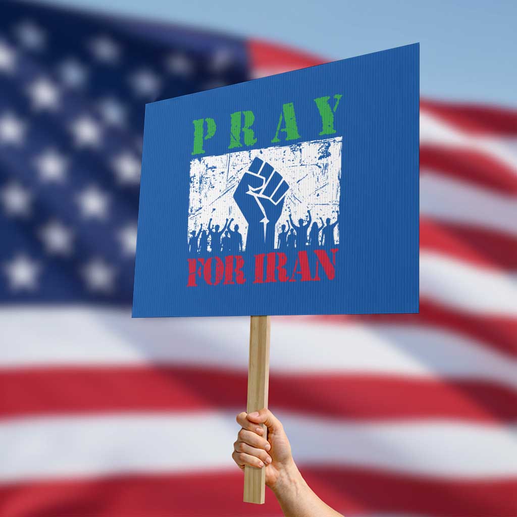 Pray For Iran Protest Sign Support Iranian People Peace TS12 Horizontal 18