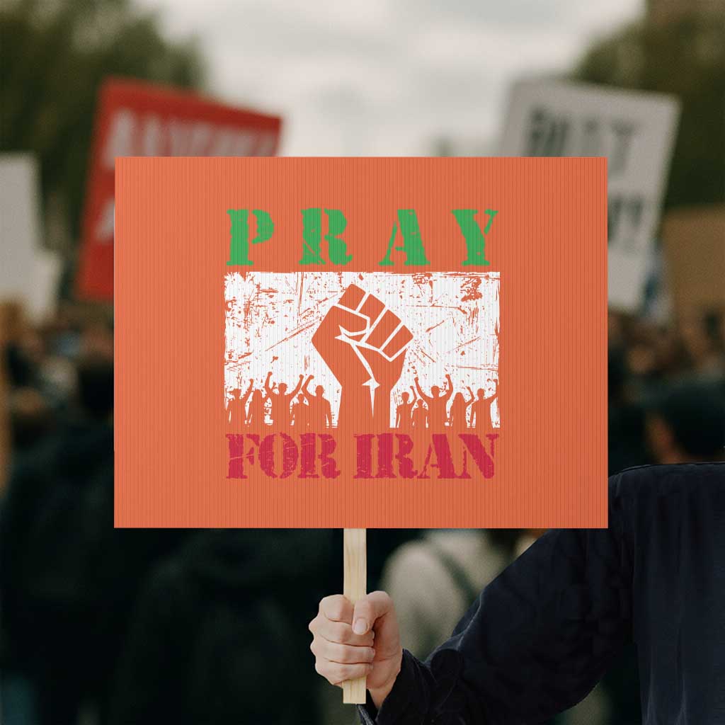 Pray For Iran Protest Sign Support Iranian People Peace TS12 Horizontal 18