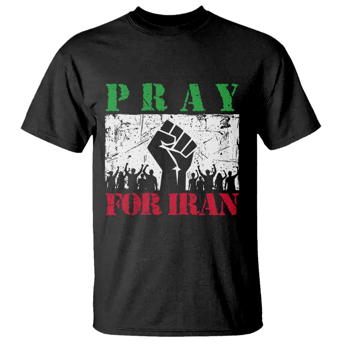 Pray For Iran T Shirt Support Iranian People Peace TS12 Black Print Your Wear