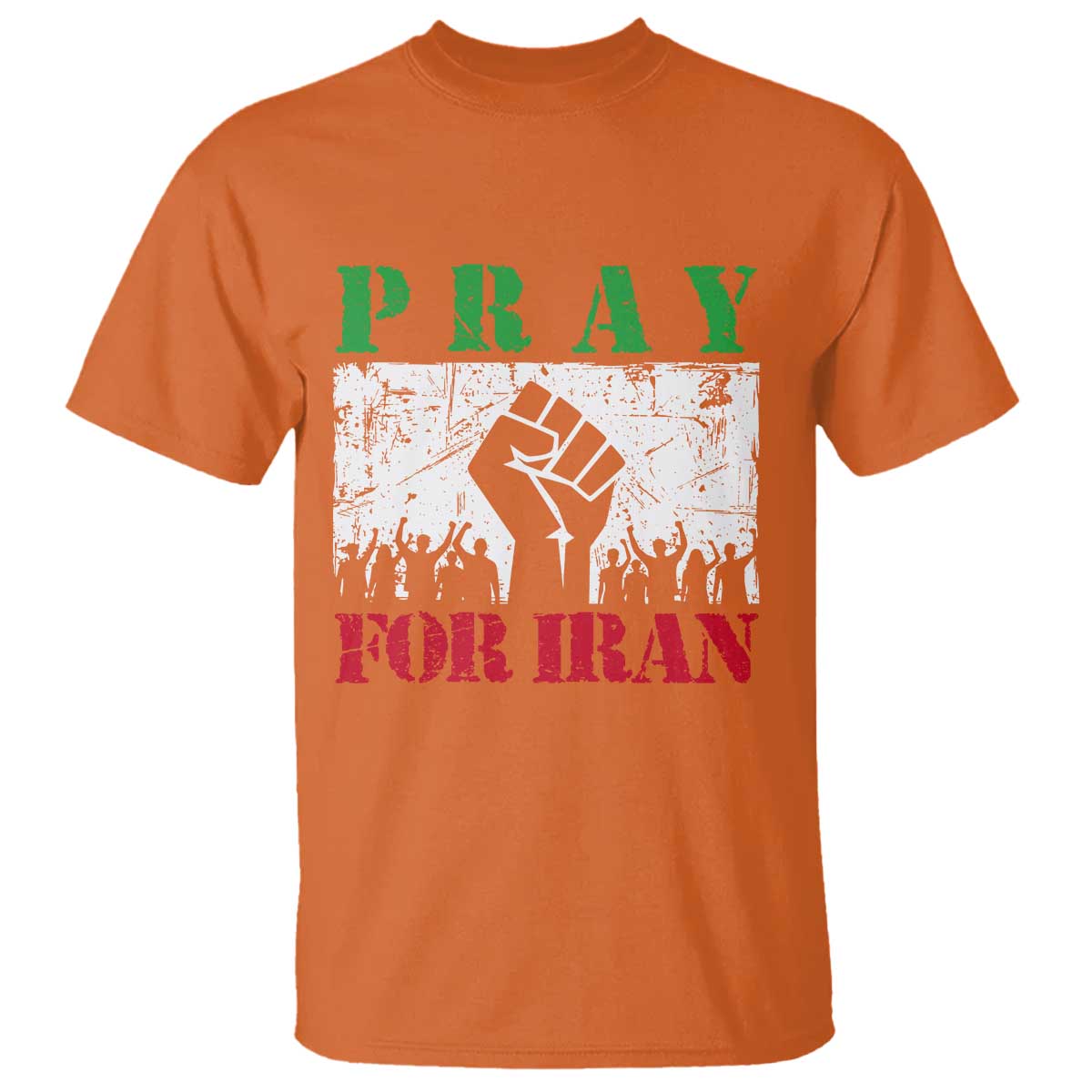 Pray For Iran T Shirt Support Iranian People Peace TS12 Orange Print Your Wear