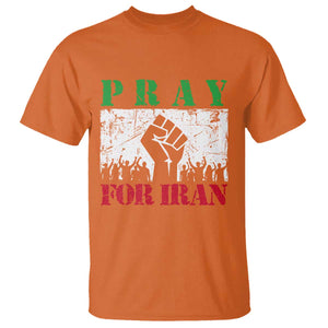 Pray For Iran T Shirt Support Iranian People Peace TS12 Orange Print Your Wear