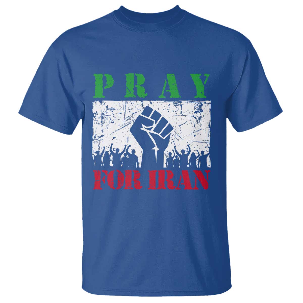 Pray For Iran T Shirt Support Iranian People Peace TS12 Royal Blue Print Your Wear