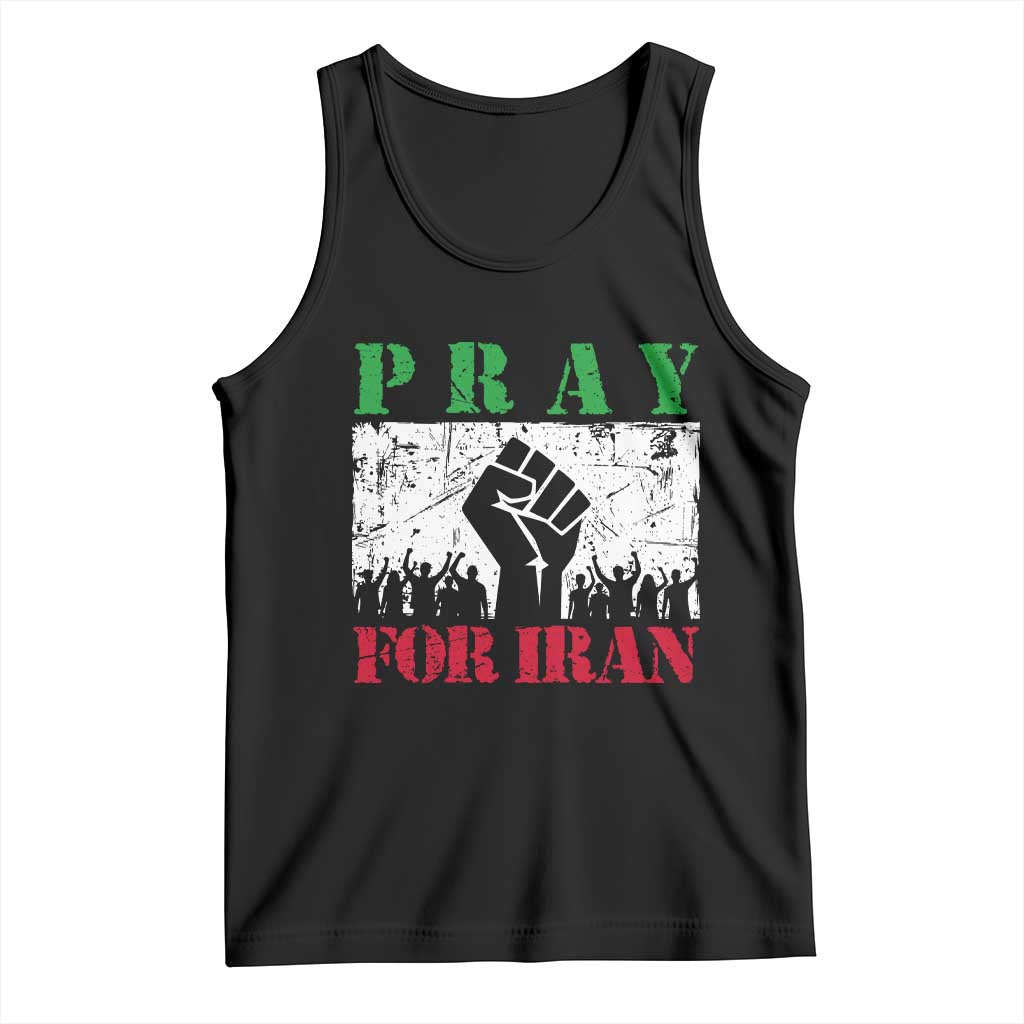 Pray For Iran Tank Top Support Iranian People Peace TS12 Black Print Your Wear