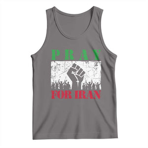 Pray For Iran Tank Top Support Iranian People Peace TS12 Deep Heather Print Your Wear