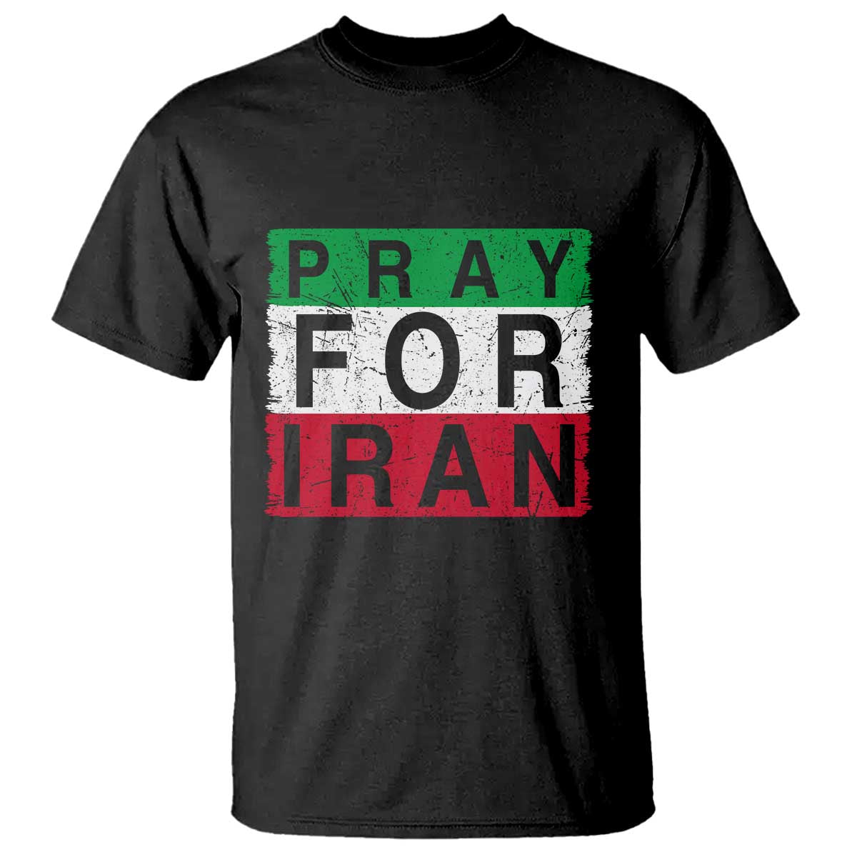 Pray For Iran T Shirt Support Peace For Iran TS12 Black Print Your Wear