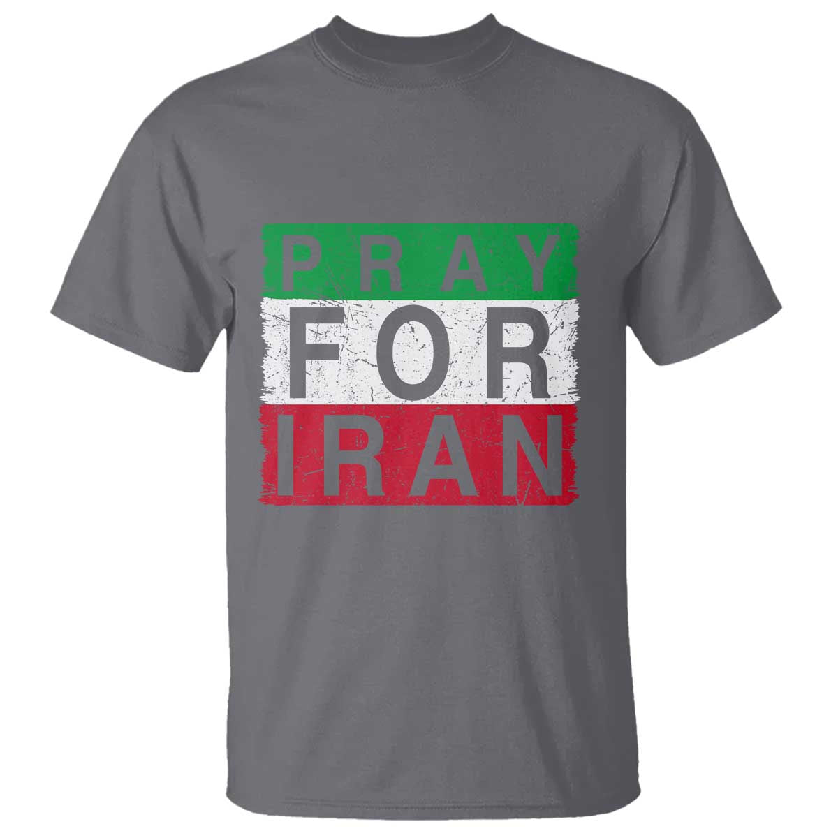 Pray For Iran T Shirt Support Peace For Iran TS12 Charcoal Print Your Wear