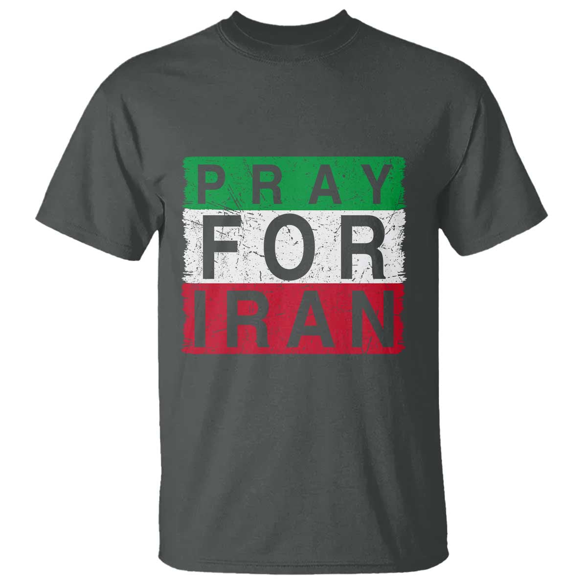 Pray For Iran T Shirt Support Peace For Iran TS12 Dark Heather Print Your Wear
