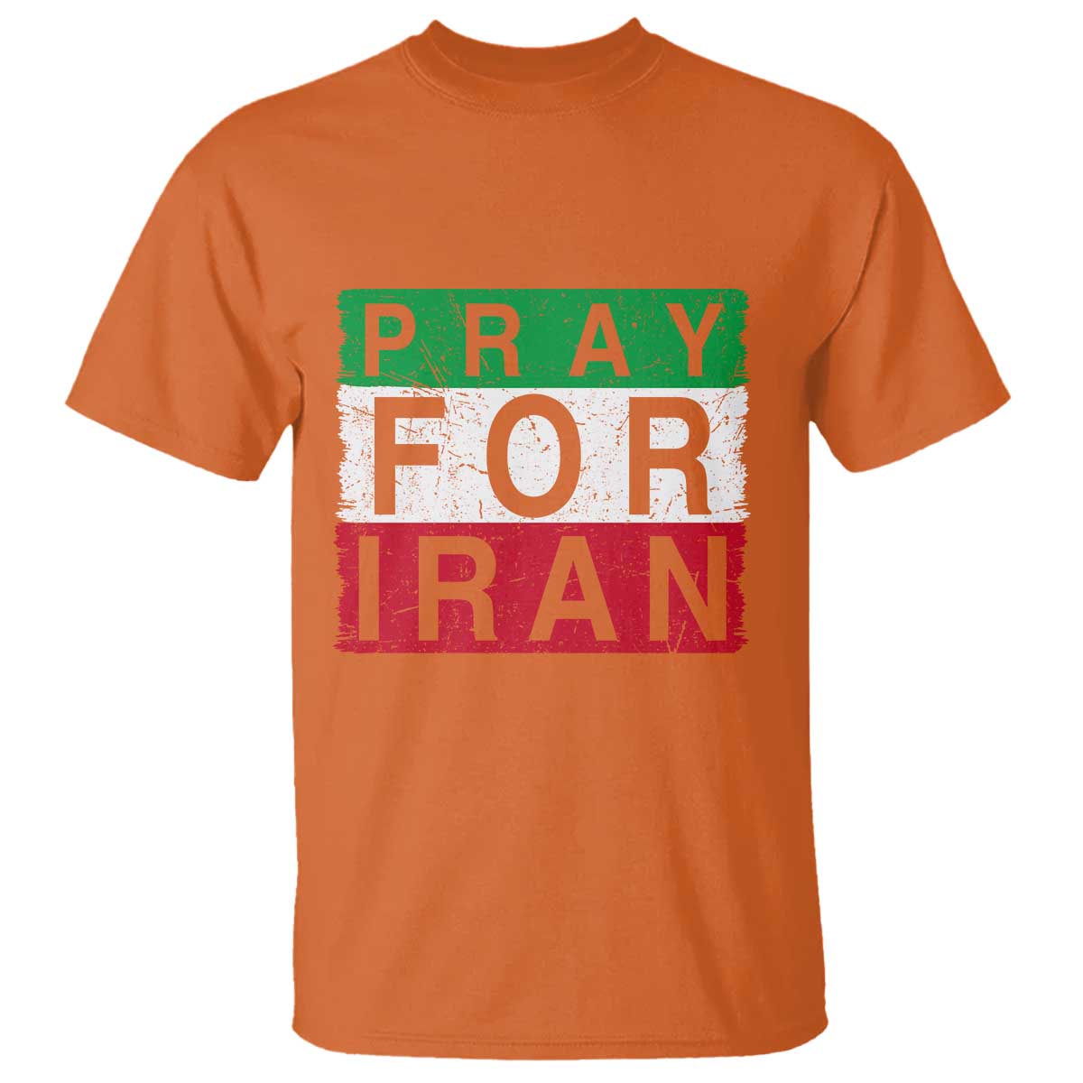 Pray For Iran T Shirt Support Peace For Iran TS12 Orange Print Your Wear