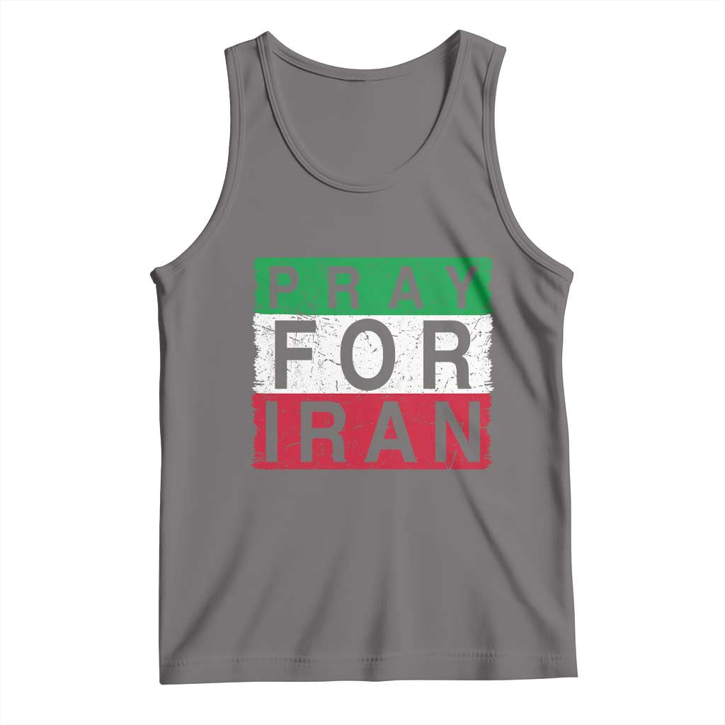 Pray For Iran Tank Top Support Peace For Iran TS12 Deep Heather Print Your Wear