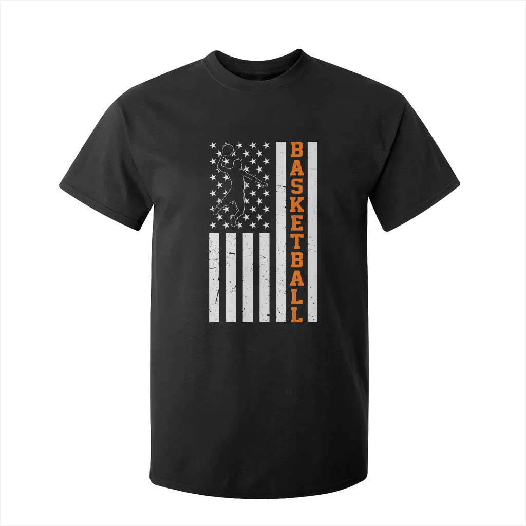 American Flag Basketball T Shirt For Kid Patriotic Sports Lover Gift TS12 Black Print Your Wear