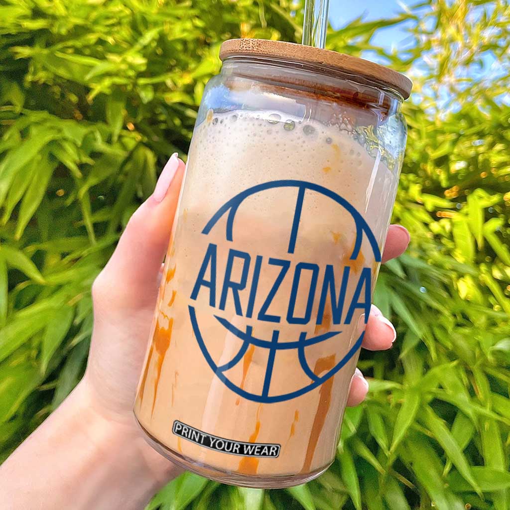 Arizona State Pride Glass Can Grand Canyon State Basketball Gift TS12 White Print Your Wear