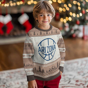 Arizona State Pride Ugly Christmas Sweater Grand Canyon State Basketball Gift TS12 Mocha Mousse Print Your Wear