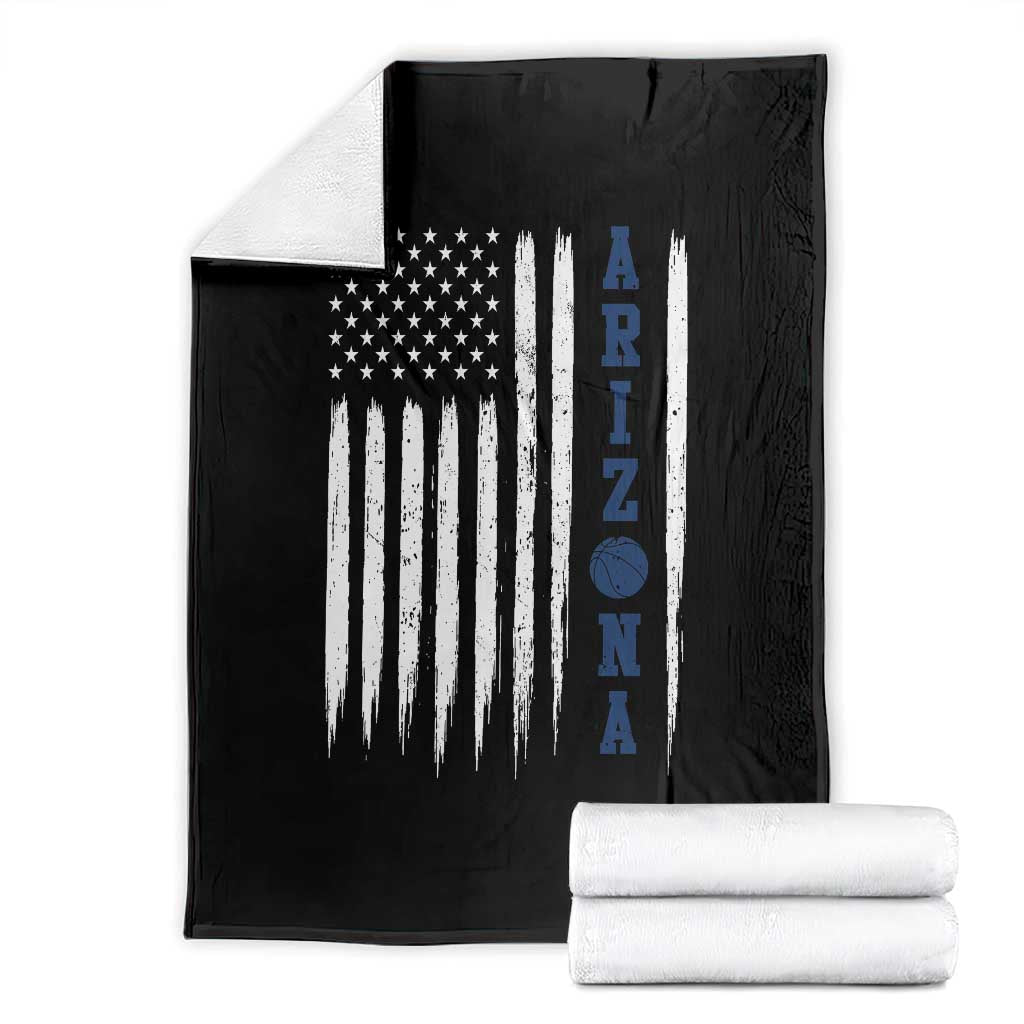 Arizona Patriotic Sports Throw Blanket US Flag Basketball Player Gift TS12 Black Print Your Wear