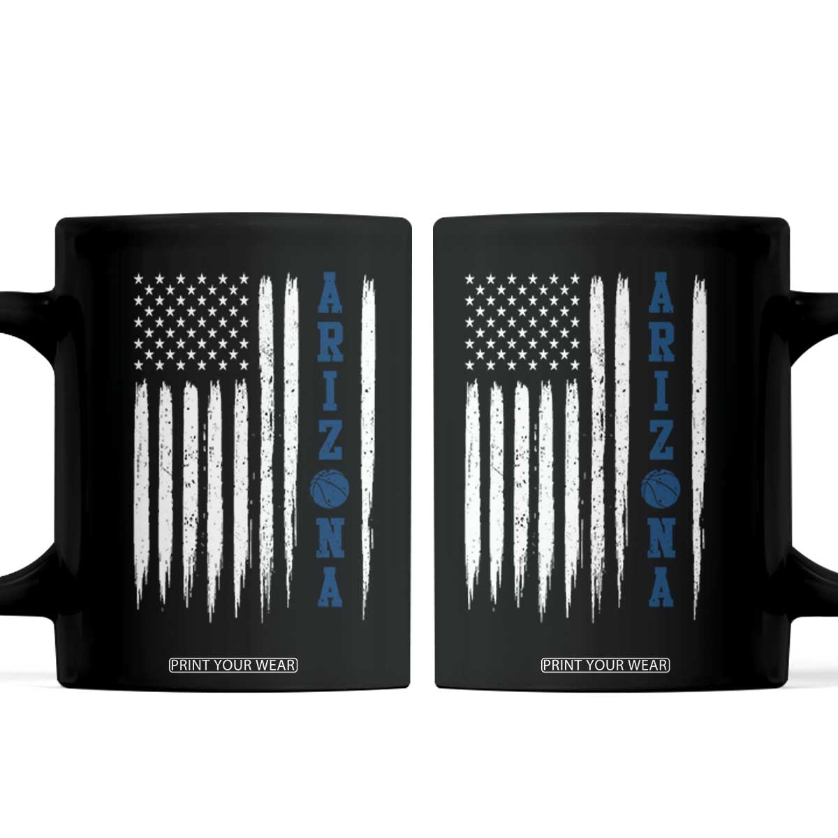 Arizona Patriotic Sports Coffee Mug US Flag Basketball Player Gift TS12 Black Print Your Wear