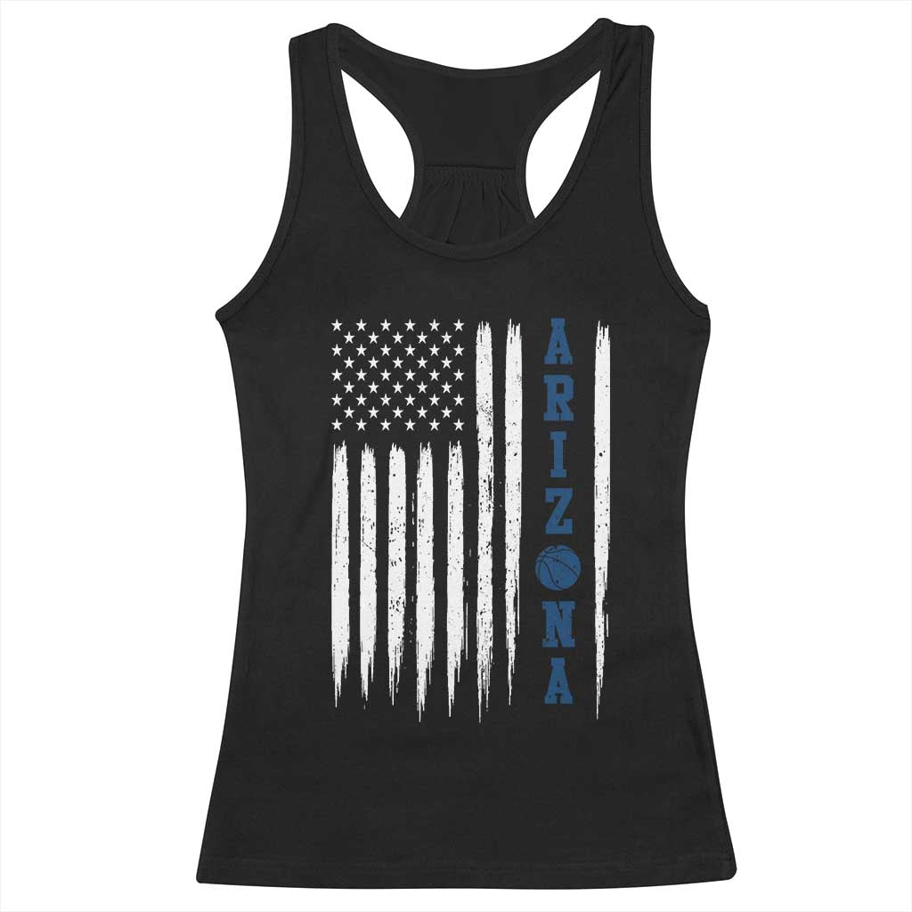 Arizona Patriotic Sports Racerback Tank Top US Flag Basketball Player Gift TS12 Black Print Your Wear