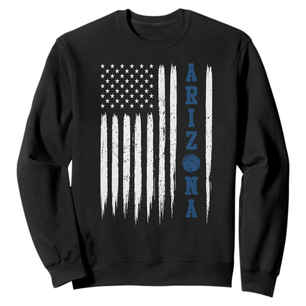 Arizona Patriotic Sports Sweatshirt US Flag Basketball Player Gift TS12 Black Print Your Wear