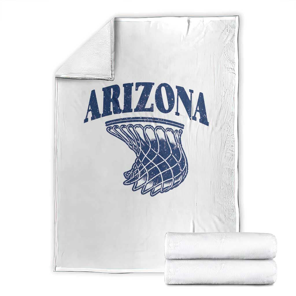 Arizona State Hoops Fan Gift Throw Blanket Basketball Lover TS12 White Print Your Wear