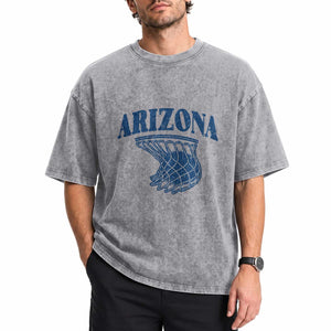 Arizona State Hoops Fan Gift Washed Cotton T-Shirt Basketball Lover
