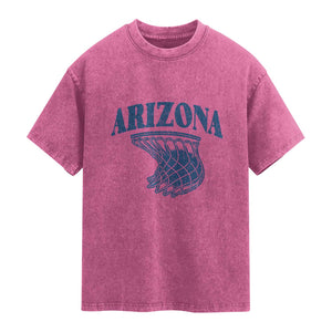 Arizona State Hoops Fan Gift Washed Cotton T-Shirt Basketball Lover