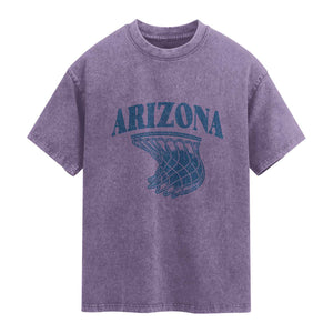Arizona State Hoops Fan Gift Washed Cotton T-Shirt Basketball Lover