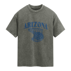 Arizona State Hoops Fan Gift Washed Cotton T-Shirt Basketball Lover