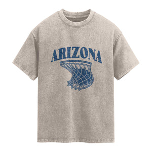 Arizona State Hoops Fan Gift Washed Cotton T-Shirt Basketball Lover