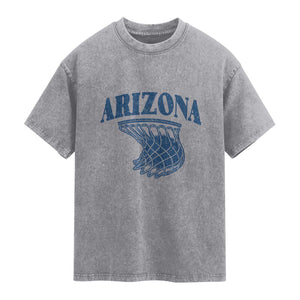 Arizona State Hoops Fan Gift Washed Cotton T-Shirt Basketball Lover
