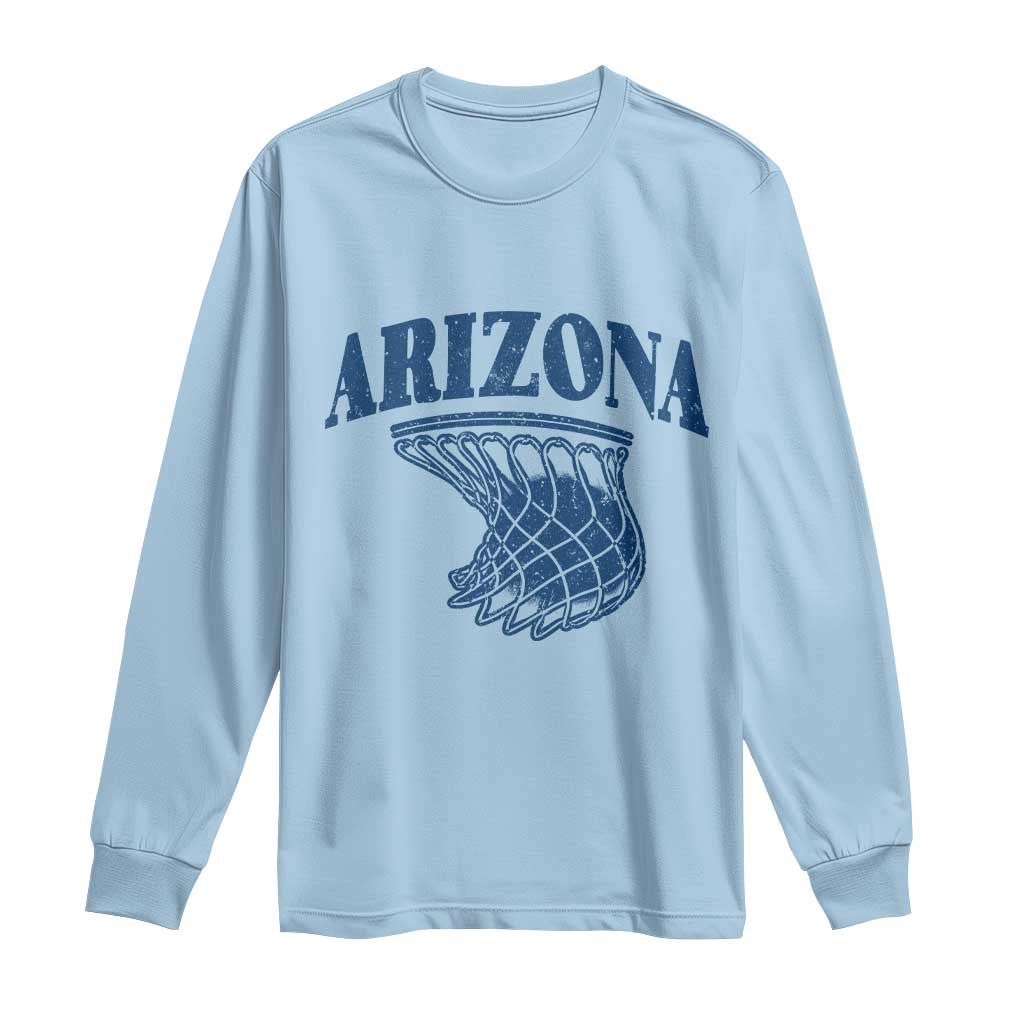 Arizona State Hoops Fan Gift Long Sleeve Shirt Basketball Lover TS12 Light Blue Print Your Wear
